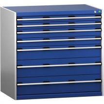 Schuifladenkast Sl-10710-7.2, 1050x750x1000mm, L.grs / Blw, - Bott
