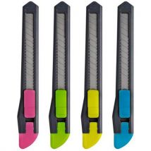 Cutter Plastic Neon Kc9 - 9mm - Mes Met Handmatige Vergrendeling, - Kores
