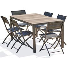 Tuintafel Boston Met 6 Inklapbare Stoelen, - DcbGarden