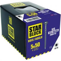 Schroef Torx Met Verzonken Kop A2 Rvs - 5x50 Mm, - Starblock