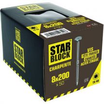 Houtconstructie schroef verzonken kop met inkepingen Torx - Starblock - Starblock