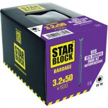 Gevelschroef verzonken kop met inkeping Torx - Doos 500 - Starblock - Starblock