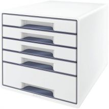 Ladenblok Cube Wow 5 Laden Leitz Wit/grijs_52142001, - Leitz