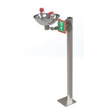 Oogdouche op kolom - rvs afvoerbak met pedaal - Hughes - Hughes