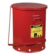 Justrite - Container voor olieachtige afvalstoffen rood 80 l - Justrite