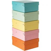 Falken - Opbergdoos PureBox Pastel assorti - Set van 5 - Falken