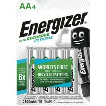 Energizer - Oplaadbare batterij, gerecycled Extreme - AA/LR06 - Set van 4 - Energizer