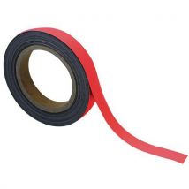 Magnetische tape, uitwisbaar, voor markeren 10 m - Rood - Manutan Expert