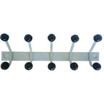 Wandkapstok Met 5 Bollen B59 H23 D14 Grijs/verchroomd,