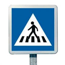 Paal + bord voetgangersoversteekplaats - Handinorme