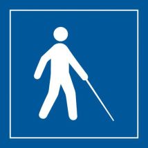 Set van 2 - Pictogram Slechtziend Of Blinden Pvc Wit/blauw 250 X 250,