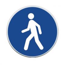 Set van 5 - Bord Oversteekplaats Voor Voetganger Rond Pvc,