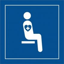 Set van 5 - Picto Zitplaats Gezondheidsproblemen Vinyl Wit/blauw 125x125,
