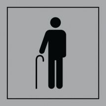Pictogram Voorrang Ouderen Gravoply Zwart/grijs 350 X 350,