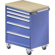 Werkplaatswagen L3627 afwerking hout multiplex - 5 lades - Lista - Lista