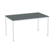 Eettafel Versys Met Lichtgrijze Basis Ral 7035, 140 X 80 X 74,3 Cm, Donkergrijs,