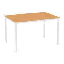 Eettafel Versys Met Lichtgrijze Basis Ral 7035, 120 X 80 X 74,3 Cm, Beukenhout,