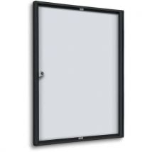 Vitrinekast/mededelingenbord Indoor Economy Zwart 3xa4, - Showdown Displays