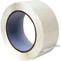 Tape polypropyleen met solvent lijmlaag - wit - lengte 100 m - Brand