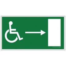 Set van 5 - Bord Evacuatie Pbm Uitgang Rechts Vinyl 200 X 400 Mm,