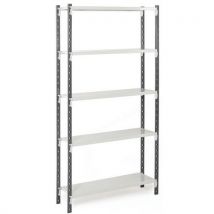 Basisstelling Flip 5 Niv Plaatstaal - 2000x1250x366 Ral7035, - Manorga