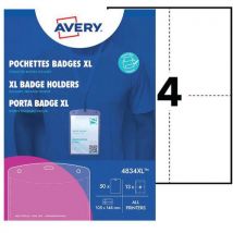 Hoezen A6-badges met vellen - Avery