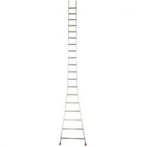 Enkelvoudige aluminium ladder met wijd uitlopende basis - 8 tot 14 treden - Facal - Facal