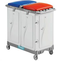 Schoonmaakwagen Magic Met 2 Zakhouders 150 L Met Deksel, - TTS