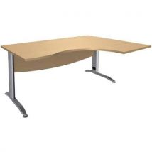 Asym. Comp. Werkplek Alma 160 X 80 Ret. Rechts 120 X 60 Beuken/alu, - Simmob