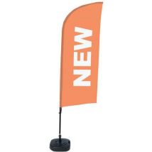 Beach Flag Alu Wind. New. Oranje. Watertankvoet., - Showdown Displays