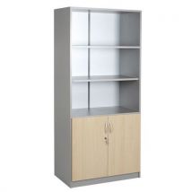 Boekenkast Mercure 2 Lage Deuren 180 X 80 Cm 9146 Beuken/wit, - Simmob