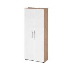 Draaideurkast 5oh Diepte 34.6 Cm 4100 Bm Walnoot/wit, - Hammerbacher
