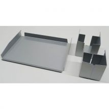 Hammerbacher - Kantoorgerei set Orga - Set van 3 - Aluminium Zilver - Ergonomisch & VOC-vrij