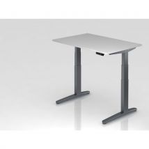 Zit- en stabureau elektrisch 120x80cm XBHM grafiet poten Hammerbacher - Hammerbacher
