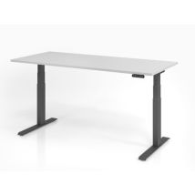 Zit- En Stabureau Elektr. 180x80cm Xdkb19 Grijs/grafiet, - Hammerbacher