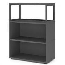 Kast Flexwall + Frame Met Verstelbaar Poten 3oh, Grafiet, - Hammerbacher