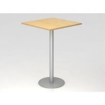 Statafel Vierkant Hoog 80x80cm Esdoorn/zilver, - Hammerbacher