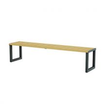 Tuinbank H24 Gegalvaniseerd Staal - Zwart En Houteffect, - Urbantime