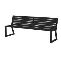 Tuinbank H24 Met Rugleuning - Zwart, - Urbantime