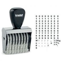 Nummerstempel Met Afzond. Inkttoevoer 10 Stroken 49x5 Trodat, - Trodat