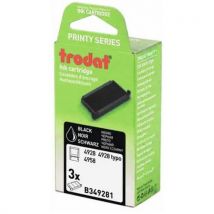 Kartonnen verpakking met 3 inktcassettes 6/4928 - Zwarte inkt - Trodat - Trodat