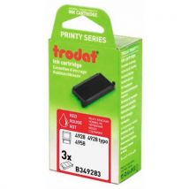 Kartonnen verpakking met 3 inktcassettes 6/4928 - Rode inkt - Trodat - Trodat
