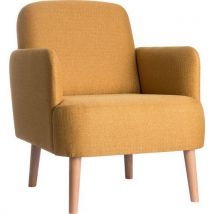 Fauteuil 1 Plaats Brooks Voet Beuken Bekleding Saffraan, - Meet By Paperflow