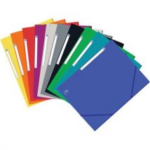 Elastomap 3 kleppen A4 Eurofolio - Ruw karton - Verschillende kleuren - Elba