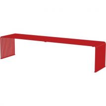 Slatted Bench Van Roestvast Staal - Rood, - Urbantime