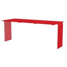 Buitentafel Slatted Van Roestvast Staal - Rood,
