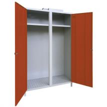 Desinfectiegarderobekast Ozon Grijs/rood, - Akaze