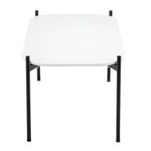 Lage Tafel Meet 50x75 Cm Voet Zwart Blad Wit, - Meet By Paperflow