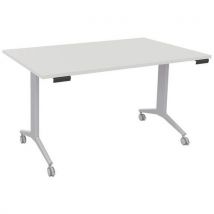 Klaptafel Avel 140x80 Wit/aluminium Poten, - Simmob