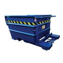 Justrite - Kiepcontainer van versterkt staal, blauw - Manutan